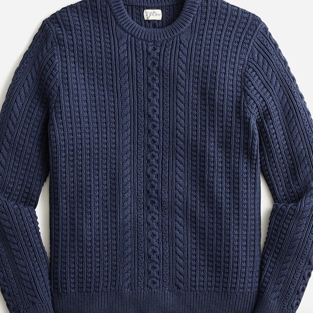 J.Crew Cotton cable-knit crewneck sweater